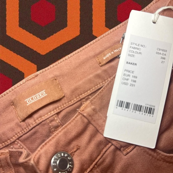 NWT CLOSED BAKER Mid-Rise Sandy Tan Skinny Cut Colored Denim Jeans — Size 27 - Picture 2 of 7